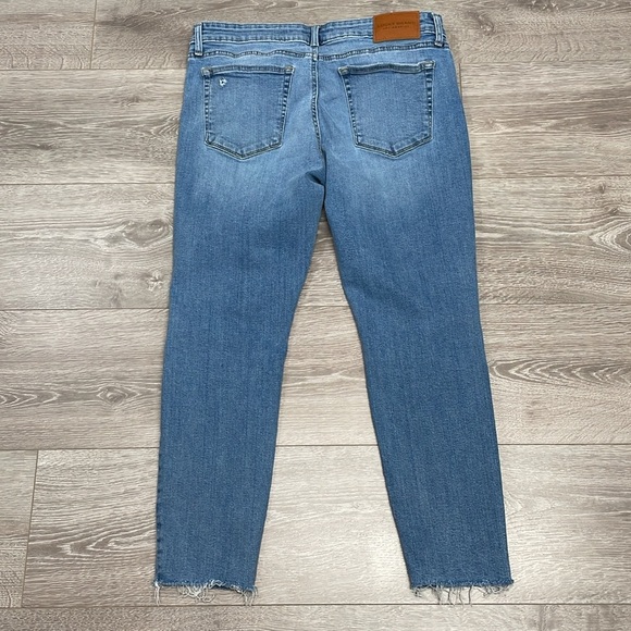 Lucky Brand Low Rise Skinny Stella Ankle Frayed Hem Distressed Denim Jeans 12/31 - Picture 15 of 16
